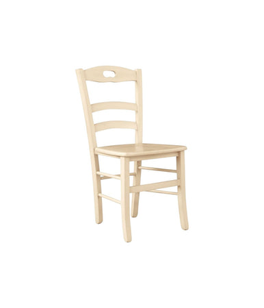MOBILI 2G - Set 2 sedie shabby legno laccato avorio anticato seduta legno 43x46x89