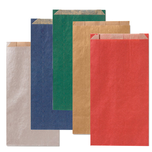 100 Sacchetti A Soffietto 14X28X5Cm Colori Scuri Assortiti Rex Sadoch