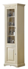 MOBILI 2G - Vetrina colonna arte povera 2 ante Legno avorio 68X47X220