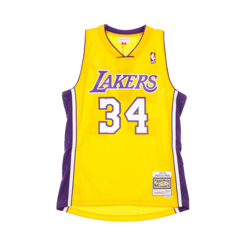 MITCHELL & NESS Canotta Basket Uomo Nba Swingman Jersey No 34 Shaquille O'neal 1999-00 Loslak Home Original Team Colors da uomo