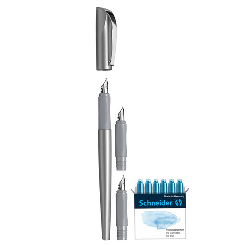 Set Penna Stilografica Callissima+3 Punte Intercamb. Fusto Antracite Schneider