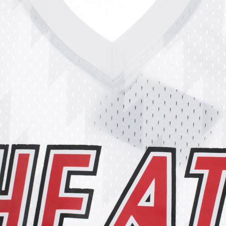 MITCHELL &amp; NESS Casacca Uomo Nba Wordmark Mesh V-neck Miahea Original Team Colors da uomo