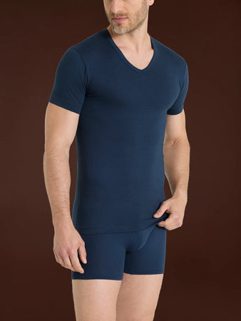 T-Shirt Ragno 601418 - Maglia Scollo a V in Puro Cotone Jersey - Confezione 2 Pezzi