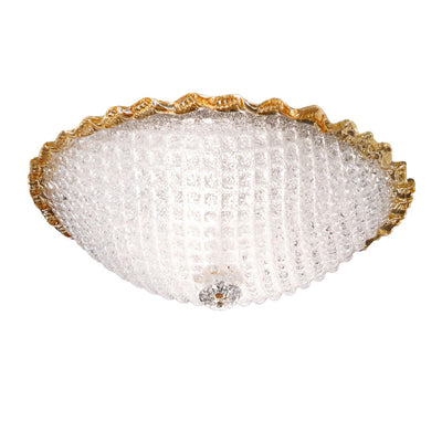 Plafoniera moderna DUE P HIVE 2698 PLG E27 LED vetro graniglia lampada soffitto