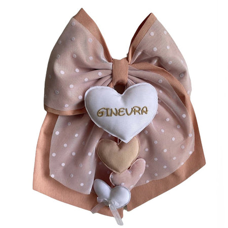 Fiocco nascita in cotone personalizzabile fatto a mano 35 x h 40 cm "Made in Italy"