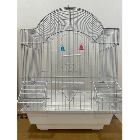 Gabbia Per Uccelli In Metallo A113 Cm 28X38X21 - Bianco