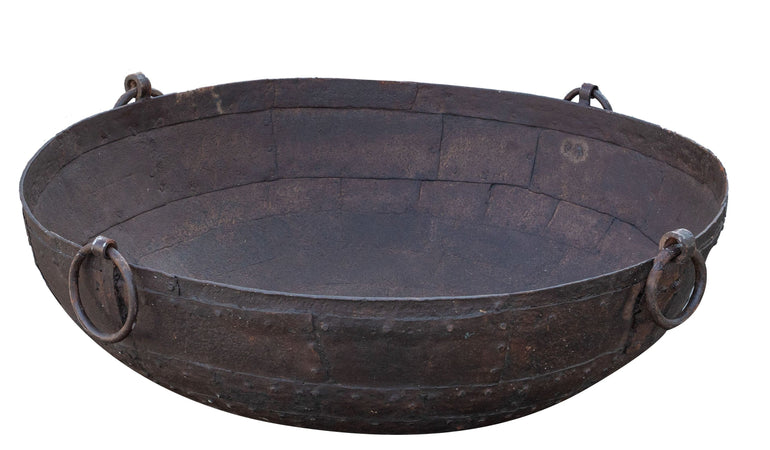 Biscottini Biscottini Crogiolo Contenitore Ferro Battuto 128x36 Giardino Arredo Vintage