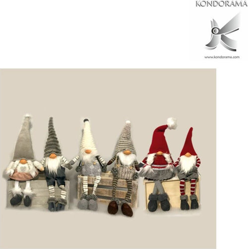 9503 Gnomo Seduto 41 Cm in Tessuto, Poliresina, Gesso E Bamboo Vari Modelli Casa e cucina/Decorazioni per interni/Addobbi e decorazioni per ricorrenze/Decorazioni natalizie/Oggettistica Kondorama - Martinsicuro, Commerciovirtuoso.it