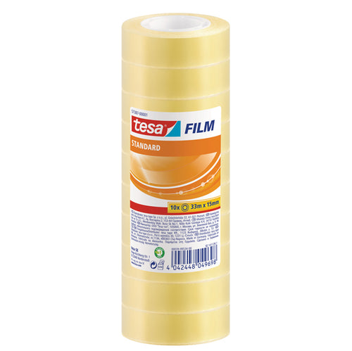 Torre 10 Nastri Adesivi Tesafilm 33Mx15Mm Tesa