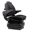 Sedile Activo Standard in tessuto nero con molleggio meccanico e braccioli