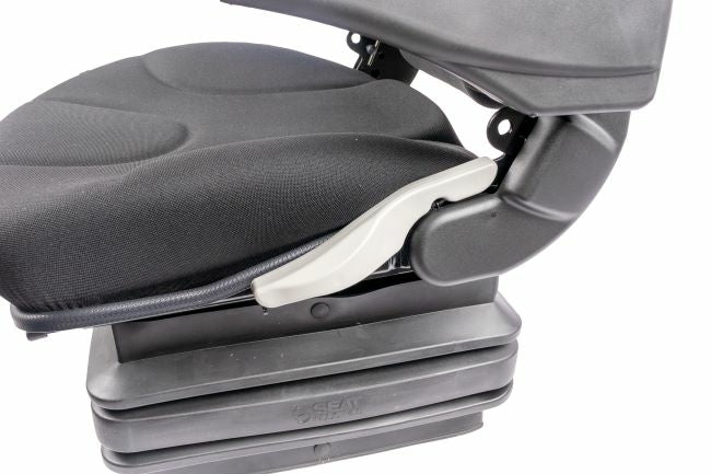 Sedile Activo Standard in tessuto nero con molleggio meccanico e braccioli