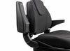 Sedile Activo Standard in tessuto nero con molleggio meccanico e braccioli