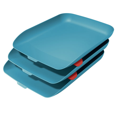 Kit Tripla Vaschetta Portacorrispondenza Blu Cosy Leitz