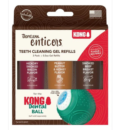 Kong Ricarica Teeth Cleaning Gel Refill Variety Pack per Dental Ball
