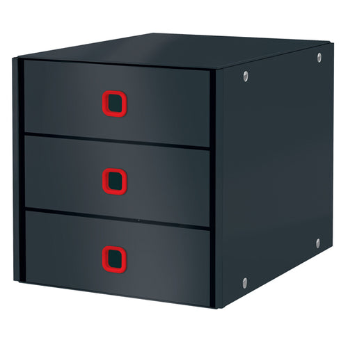Cassettiera 3 Cassetti Clickstore Grigio Cosy Leitz
