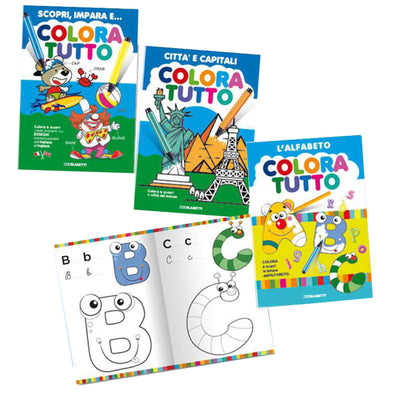 Album Da Colorare 24 Facciate Tema Alfabeto, Bimbo, Capitali Blasetti