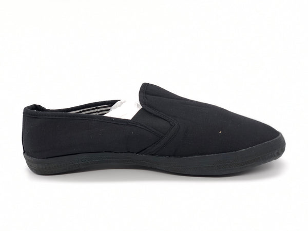 COX Pantofole chiuse nere in tessuto con fondo in gomma Nanchino espadrillas