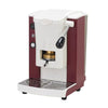Faber piccola slot basic - macchina per caffe con pressacialda in ottone - telaio in metallo borgogna e frontale in policarbonato bianco - FABNSMPBORBBAS