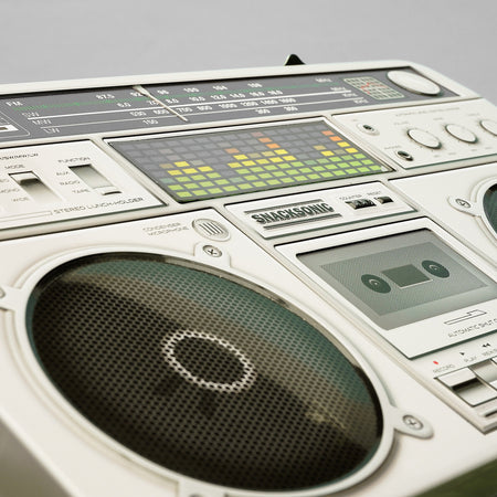 Lunch Box Metallico Retro Ghetto Blaster con Animazione Lenticolare