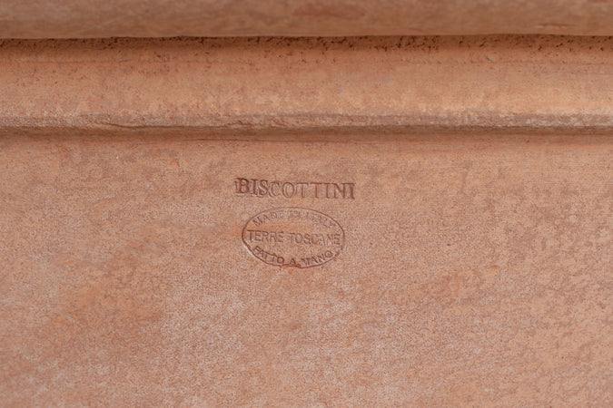 Biscottini Vaso Terracotta Galestro festonato Biscottini fatto a mano Italia D115 H80