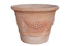 Biscottini Vaso in terracotta Galestro festonato 100% Made in Italy, interamente fatto a mano