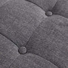Cassapanca Pouf Contenitore Panca Moderna 110x40 H 40cm con Bottoni Grigio Scuro