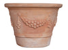 Biscottini Vaso in terracotta Galestro festonato 100% Made in Italy, interamente fatto a mano