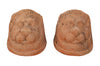 Biscottini SET 8 PIEDINI SOTTOVASO INVECCHIATI, IN TERRACOTTA TOSCANA 100% MADE IN ITALY INTERMENTE LAVORATA A MANO L10XPR8XH8 CM