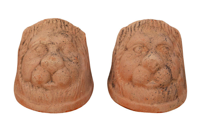 Biscottini SET 8 PIEDINI SOTTOVASO INVECCHIATI, IN TERRACOTTA TOSCANA 100% MADE IN ITALY INTERMENTE LAVORATA A MANO L10XPR8XH8 CM