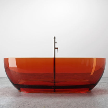 Vasca da bagno freestanding in resina colorata trasparente WOMB