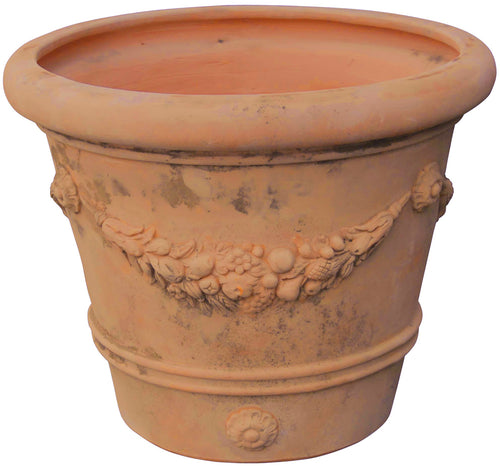Biscottini Conca festonata Biscottini invecchiata terracotta toscana Made Italy 100x80