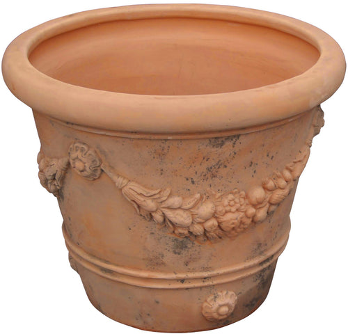 Biscottini Biscottini Conca Festonata Invecchiata Terracotta Toscana 80x60 Made Italy