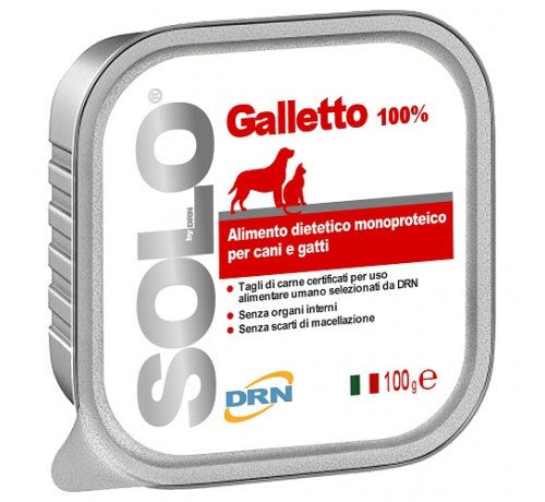 DRN Solo Galletto Alimento Monoproteico per Cane e Gatto