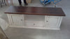 MOBILI 2G - Porta tv 4 cassetti shabby bianco anticato e noce 120x50x53