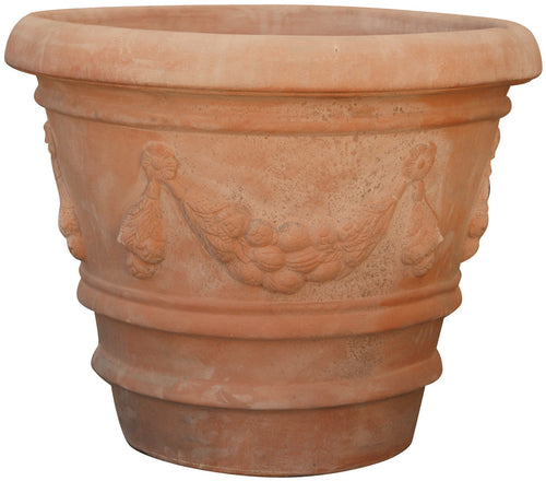 Biscottini Conca Festonata Invecchiata Terracotta Toscana 100 Made Italy Artigianale 70x52