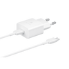 CARICABATTERIA DA RETE SAMSUNG SUPER FAST CHARGING 15W USB-C EP-T1510XWEGEU + CAVO TYPE-C WHITE