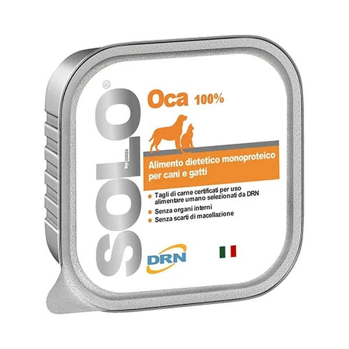 DRN Solo Oca Alimento Monoproteico per Cane e Gatto
