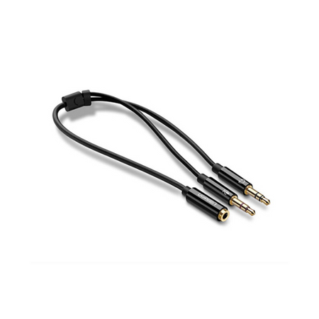 UGREEN Cavo Audio 3.5mm femmina a 2 maschio- case ABS (Black)