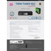 Decoder Digitale Terrestre Twin Tuner Small Edition DvB-T2 Full Hd Hdmi / Usb 2.0 Con Telecomando 2 In 1 - Nero