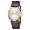 Orologio CALVIN KLEIN uomo City tempo pelle marrone / bianco
