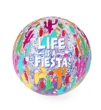 Legami, Palla da Spiaggia Gonfiabile con Glitter Cactus
