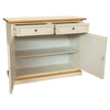 Credenza 2 Ante legno shabby avorio anticato decorato filo oro 105X42X85