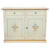 Credenza 2 Ante legno shabby avorio anticato decorato filo oro 105X42X85