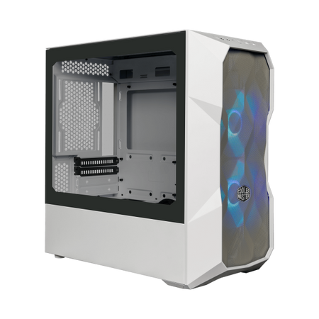 "Case MasterBox TD300 Mesh White- 2USB3.2-2xCombo 2.5""/3.5""-2x2.5""-2x120mm SickleFlow PWM ARGB Front Fans-ARGB/PWM Hub-NO PSU"
