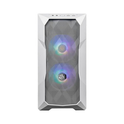 Case MasterBox TD300 Mesh White- 2USB3.2-2xCombo 2.5/3.5-2x2.5-2x120mm SickleFlow PWM ARGB Front Fans-ARGB/PWM Hub-NO PSU