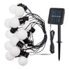 Catena luminosa solare con 15 lampadine a led decorazione per giardino 6 mt