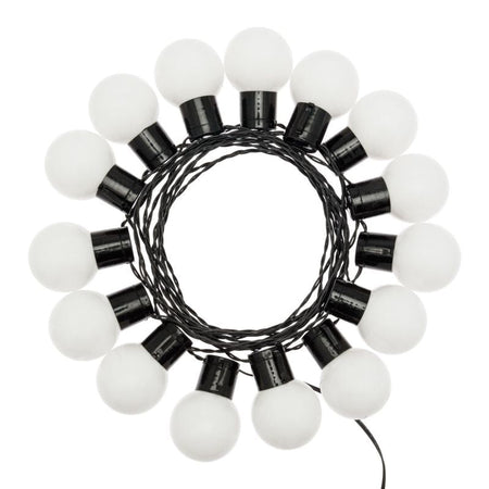 Catena luminosa solare con 15 lampadine a led decorazione per giardino 6 mt
