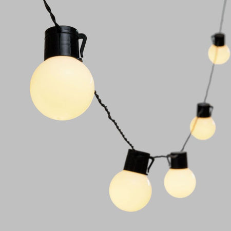 Catena luminosa solare con 15 lampadine a led decorazione per giardino 6 mt