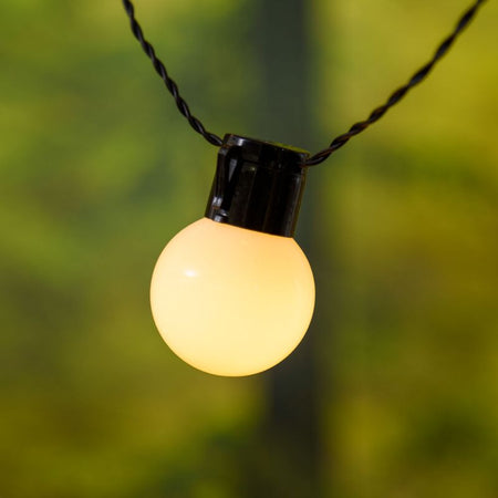 Catena luminosa solare con 15 lampadine a led decorazione per giardino 6 mt