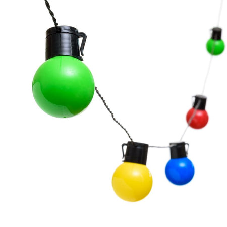 Catena luminosa solare con 15 lampadine a led decorazione per giardino 6 mt